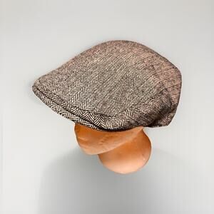 Shandon T.O. Gorman Irish Tweed Newsboy Cap Gray Herringbone Driving Hat